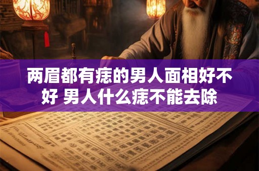 两眉都有痣的男人面相好不好 男人什么痣不能去除
