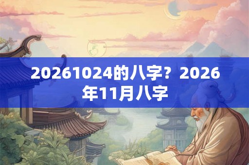 20261024的八字?2026年11月八字 20261024的八字?2026年11月八字