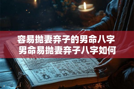 容易抛妻弃子的男命八字 男命易抛妻弃子八字如何