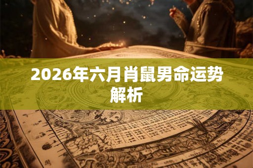 2026年六月肖鼠男命运势解析