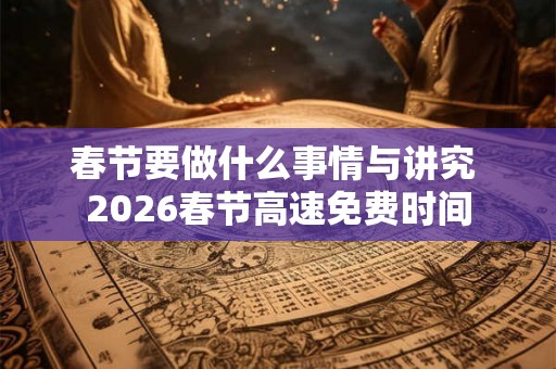 春节要做什么事情与讲究 2026春节高速免费时间