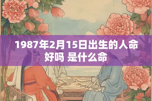 1987年2月15日出生的人命好吗 是什么命