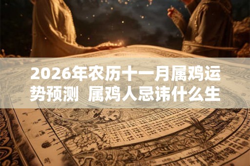 2026年农历十一月属鸡运势预测  属鸡人忌讳什么生肖