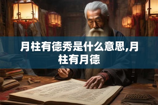 月柱有德秀是什么意思,月柱有月德