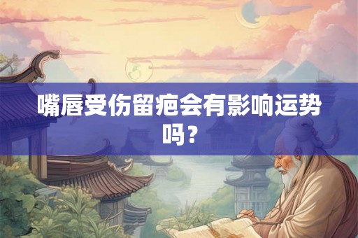嘴唇受伤留疤会有影响运势吗？