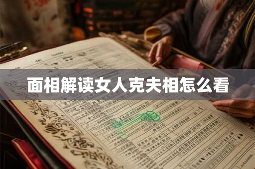 面相解读女人克夫相怎么看 面相解读女人克夫相怎么看