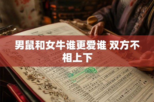 男鼠和女牛谁更爱谁 双方不相上下