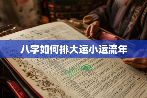 八字如何排大运小运流年