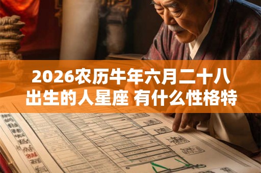 2026农历牛年六月二十八出生的人星座 有什么性格特点