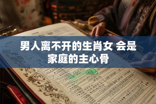 男人离不开的生肖女 会是家庭的主心骨