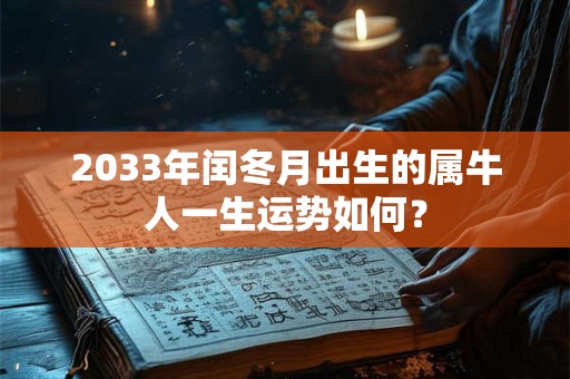 2033年闰冬月出生的属牛人一生运势如何？