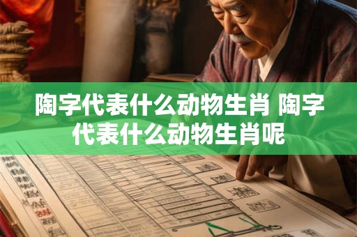 陶字代表什么动物生肖 陶字代表什么动物生肖呢