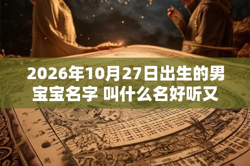 2026年10月27日出生的男宝宝名字 叫什么名好听又吉利网
