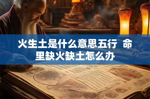 火生土是什么意思五行  命里缺火缺土怎么办