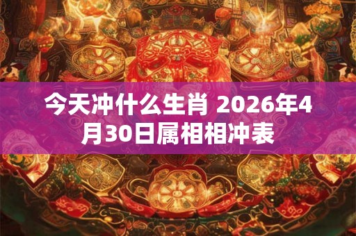 今天冲什么生肖 2026年4月30日属相相冲表