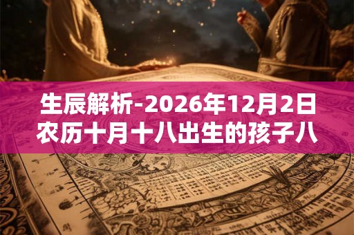 生辰解析-2026年12月2日农历十月十八出生的孩子八字起名