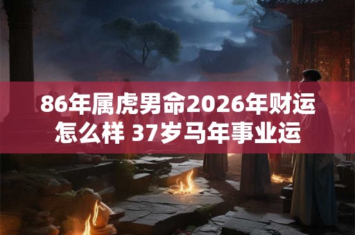 86年属虎男命2026年财运怎么样 37岁马年事业运