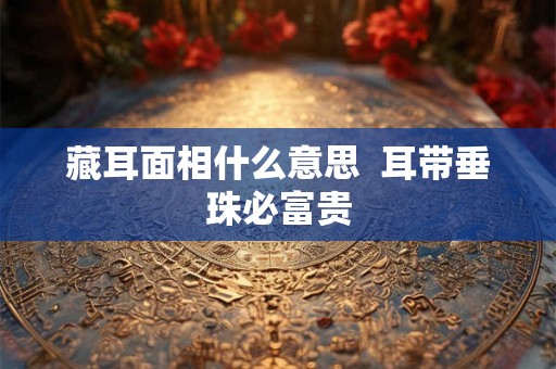 藏耳面相什么意思  耳带垂珠必富贵