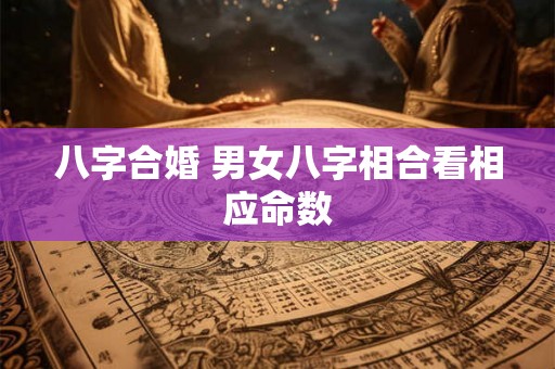 八字合婚 男女八字相合看相应命数