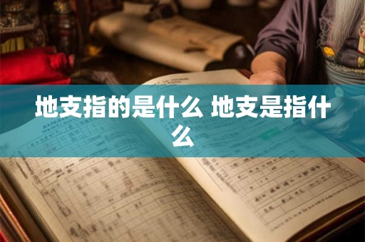 地支指的是什么 地支是指什么