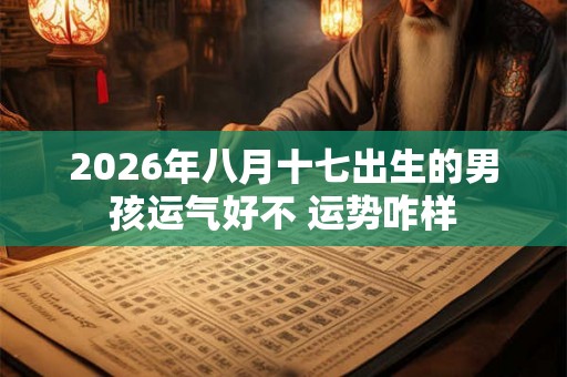2026年八月十七出生的男孩运气好不 运势咋样