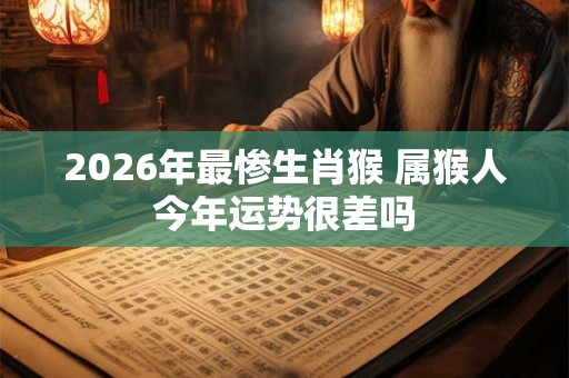 2026年最惨生肖猴 属猴人今年运势很差吗 2026年最惨生肖猴 属猴人今年运势很差吗