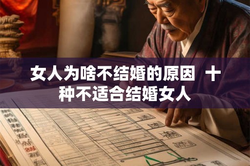 女人为啥不结婚的原因 十种不适合结婚女人 女人为啥不结婚的原因 十种不适合结婚女人