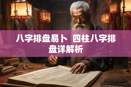 八字排盘易卜  四柱八字排盘详解析