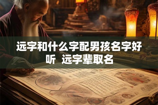 远字和什么字配男孩名字好听  远字辈取名