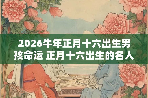 2026牛年正月十六出生男孩命运 正月十六出生的名人