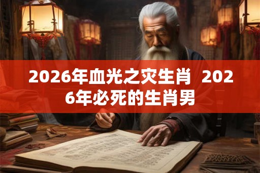 2026年血光之灾生肖  2026年必死的生肖男