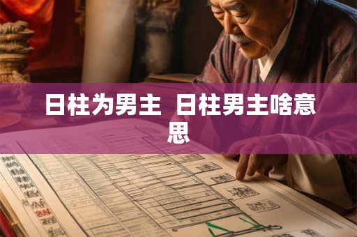 日柱为男主  日柱男主啥意思