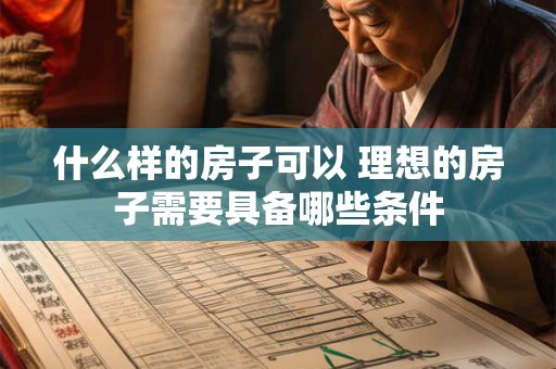 什么样的房子可以 理想的房子需要具备哪些条件