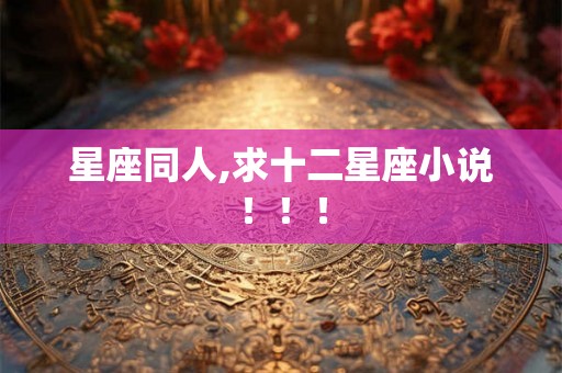 星座同人,求十二星座小说！！！