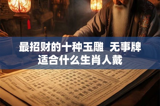 最招财的十种玉雕  无事牌适合什么生肖人戴