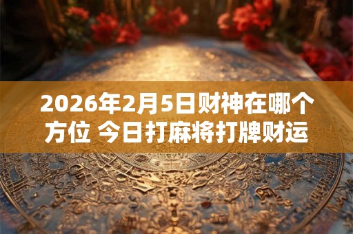 2026年2月5日财神在哪个方位 今日打麻将打牌财运方位 2026年2月5日财神在哪个方位 今日打麻将打牌财运方位