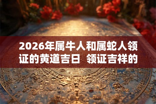 2026年属牛人和属蛇人领证的黄道吉日  领证吉祥的日子