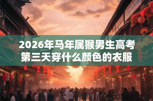 2026年马年属猴男生高考第三天穿什么颜色的衣服