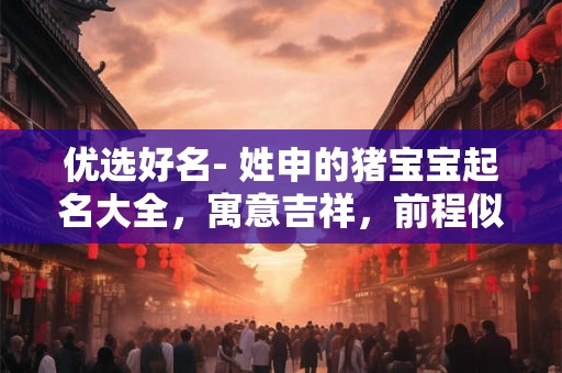 优选好名- 姓申的猪宝宝起名大全,寓意吉祥,前程似锦! 优选好名- 姓申的猪宝宝起名大全,寓意吉祥,前程似锦!