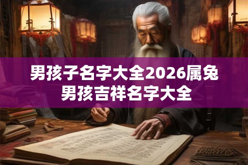 男孩子名字大全2026属兔 男孩吉祥名字大全