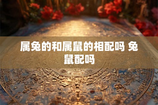 属兔的和属鼠的相配吗 兔鼠配吗