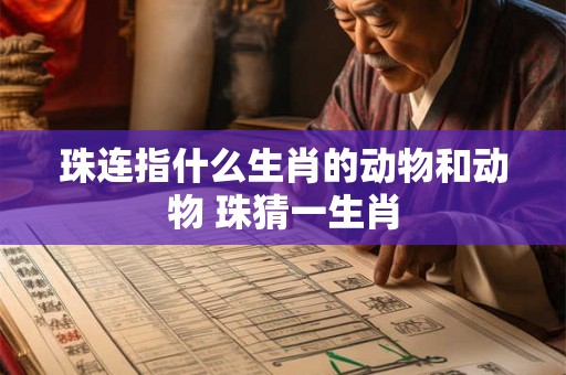 珠连指什么生肖的动物和动物 珠猜一生肖
