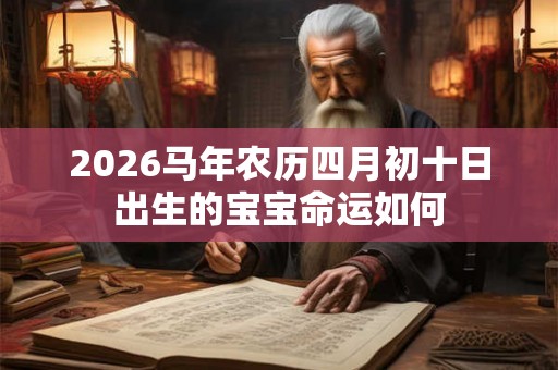 2026马年农历四月初十日出生的宝宝命运如何