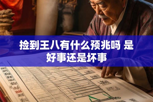 捡到王八有什么预兆吗 是好事还是坏事