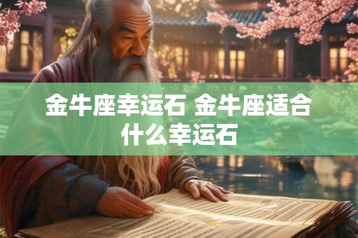 金牛座幸运石 金牛座适合什么幸运石
