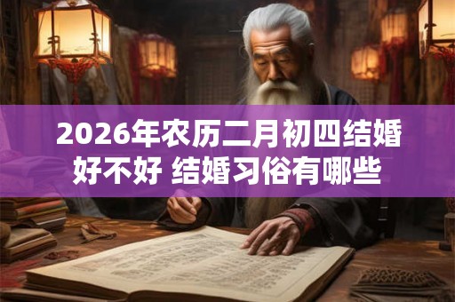 2026年农历二月初四结婚好不好 结婚习俗有哪些 2026年农历二月初四结婚好不好 结婚习俗有哪些