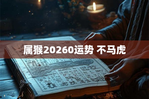 属猴20260运势 不马虎 属猴20260运势 不马虎
