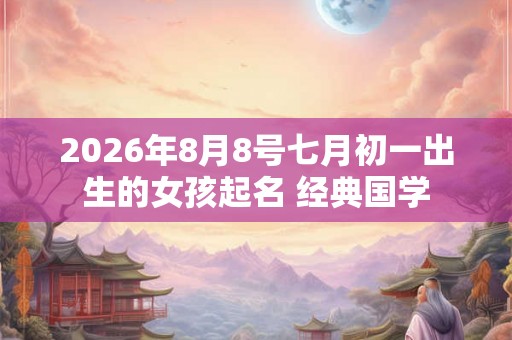2026年8月8号七月初一出生的女孩起名 经典国学