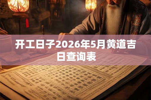 开工日子2026年5月黄道吉日查询表