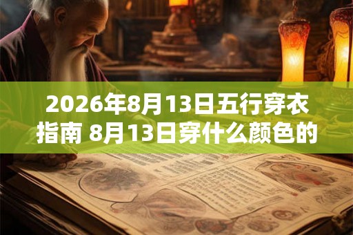 2026年8月13日五行穿衣指南 8月13日穿什么颜色的衣服 2026年8月13日五行穿衣指南 8月13日穿什么颜色的衣服
